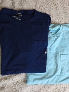 Nautica Men's 3X Performance T-Shirts Lot of 2 Pocket Tees Navy Aqua